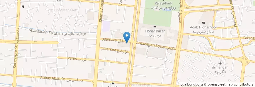 Mapa de ubicacion de بانک مسکن en イラン, エスファハーン, شهرستان اصفهان, بخش مرکزی شهرستان اصفهان, اصفهان.