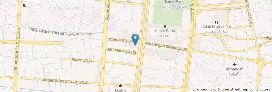 Mapa de ubicacion de بانک تجارت en Iran, Isfahan, شهرستان اصفهان, بخش مرکزی شهرستان اصفهان, Isfahan.
