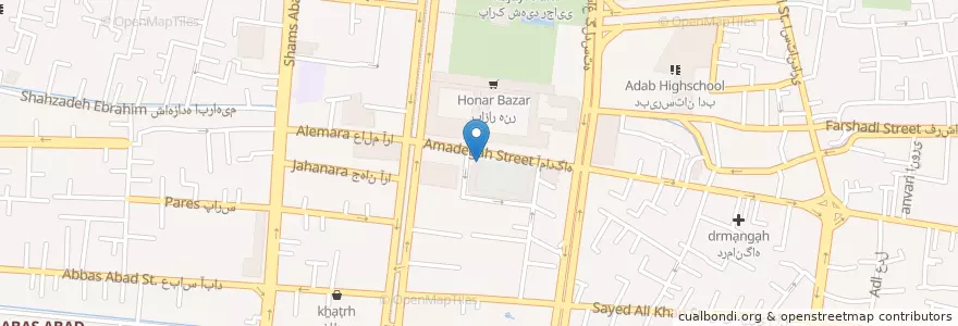 Mapa de ubicacion de بانک توسعه تعاون en イラン, エスファハーン, شهرستان اصفهان, بخش مرکزی شهرستان اصفهان, اصفهان.