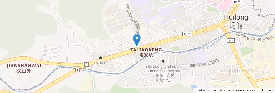 Mapa de ubicacion de 四海遊龍 en 臺灣, 新北市, 樹林區.