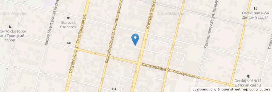 Mapa de ubicacion de Hopkins en Россия, Южный Федеральный Округ, Краснодарский Край, Городской Округ Краснодар.