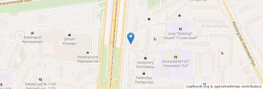 Mapa de ubicacion de СДЭК en Rusia, Distrito Federal Central, Москва, Южный Административный Округ, Район Нагатинский Затон.