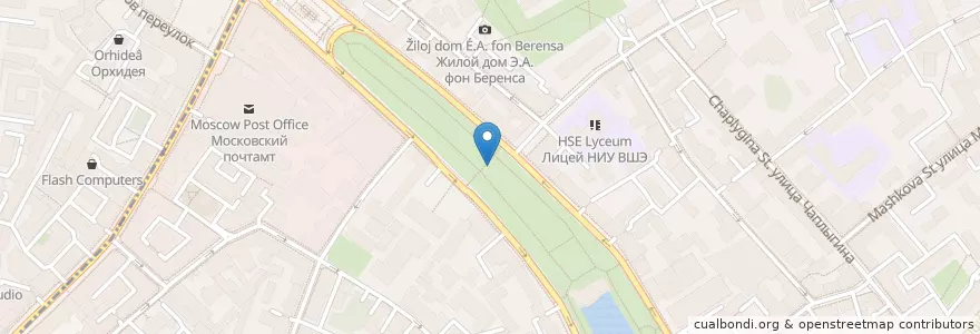 Mapa de ubicacion de Qiwi en Rusland, Centraal Federaal District, Moskou, Центральный Административный Округ, Басманный Район.