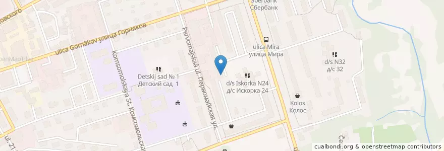 Mapa de ubicacion de Фармоза en Rusya Federasyonu, Центральный Федеральный Округ, Kursk Oblastı, Городской Округ Железногорск.