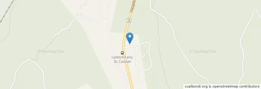 Mapa de ubicacion de Restaurant St. Cassian en Schweiz, Graubünden, Albula, Lantsch/Lenz.