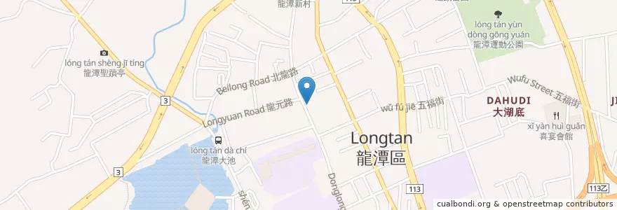 Mapa de ubicacion de 中原客家小吃 en 臺灣, 桃園市, 龍潭區.