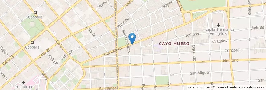Mapa de ubicacion de El Cuarto de Tula en Cuba, Havana.
