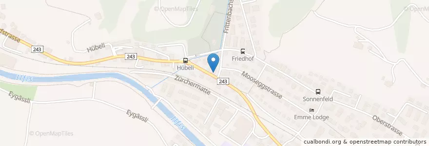 Mapa de ubicacion de Pizzeria Fantasia en Schweiz/Suisse/Svizzera/Svizra, Bern/Berne, Verwaltungsregion Emmental-Oberaargau, Verwaltungskreis Emmental, Langnau Im Emmental.