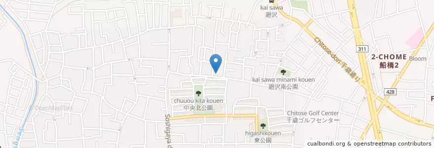 Mapa de ubicacion de 観音院 en 日本, 東京都, 世田谷区.