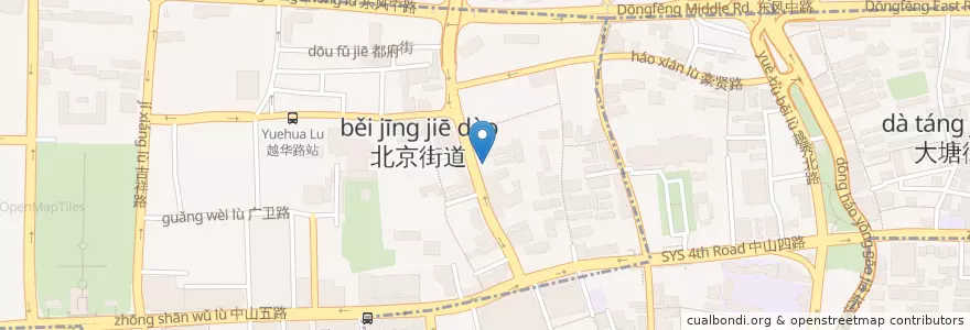 Mapa de ubicacion de 市刑警支隊 en Китай, Гуандун, Гуанчжоу, 越秀区, 北京街道.