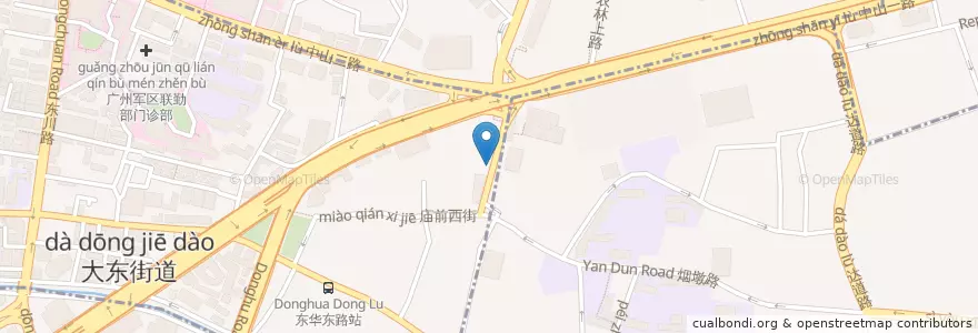 Mapa de ubicacion de 中国邮政 en 中国, 广东省, 广州市, 越秀区, 东山街道, 大东街道.