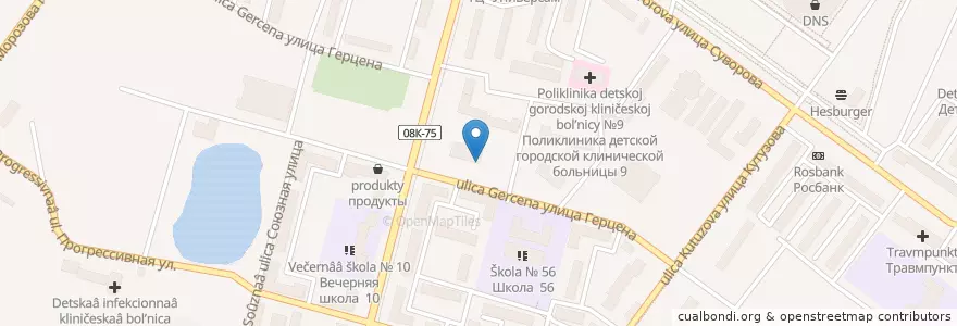 Mapa de ubicacion de Синема en 俄罗斯/俄羅斯, 远东联邦管区, 哈巴罗夫斯克边疆区, 伯力市.