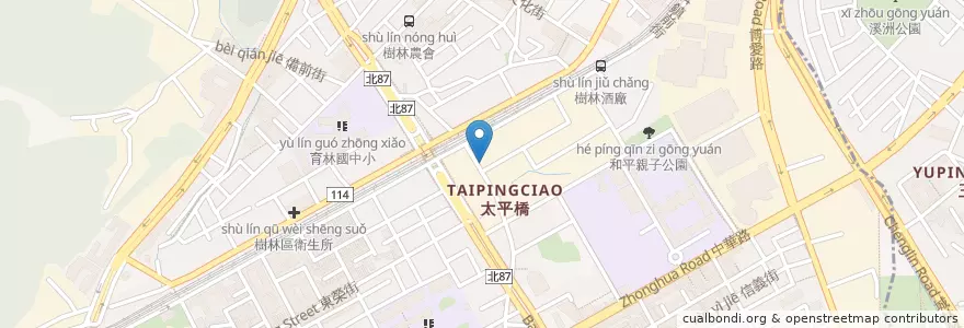 Mapa de ubicacion de 無極地妙宮 en Taiwan, 新北市, 樹林區.