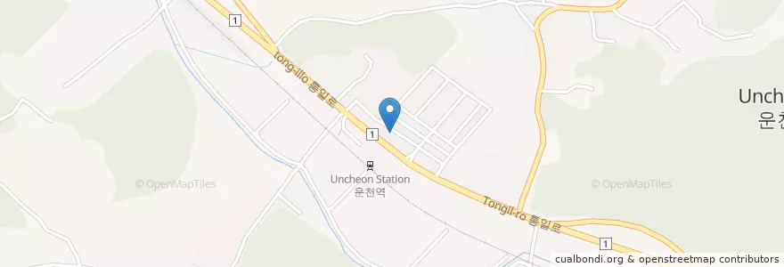 Mapa de ubicacion de 대피소 en 대한민국, 경기도, 파주시, 문산읍.