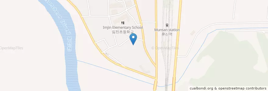 Mapa de ubicacion de 대피소 en كوريا الجنوبية, 경기도, 파주시, 문산읍.