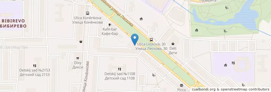 Mapa de ubicacion de Сова en روسیه, Центральный Федеральный Округ, Москва, Северо-Восточный Административный Округ, Район Бибирево.