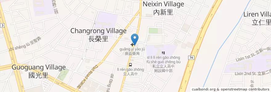 Mapa de ubicacion de 慶昇中醫診所 en Taiwan, 臺中市, 大里區.