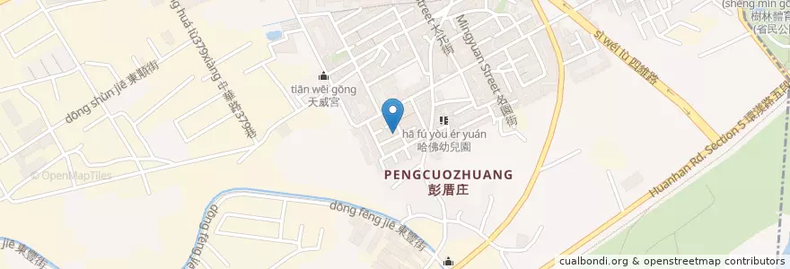 Mapa de ubicacion de 聖天宮 en Тайвань, Новый Тайбэй, 樹林區.