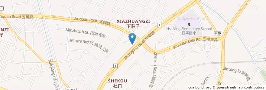 Mapa de ubicacion de 鵝肉吉餐飲店 en Taiwan, Taichung, 清水區.