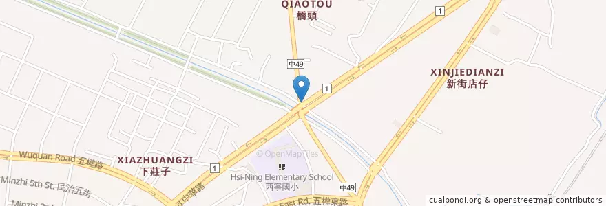 Mapa de ubicacion de 台灣中油祝福站 en Тайвань, Тайчжун, 清水區.