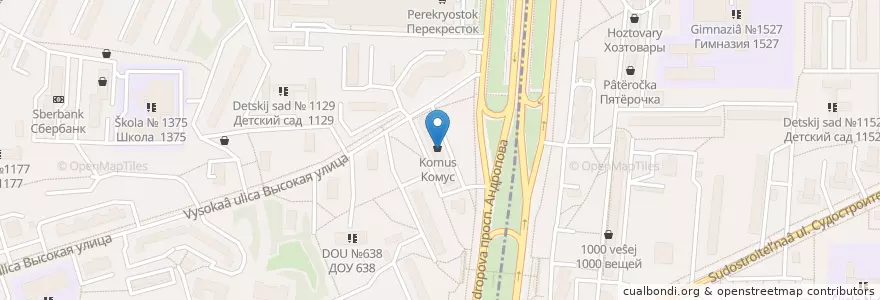 Mapa de ubicacion de Московский кредитный банк en Russia, Central Federal District, Moscow, Southern Administrative Okrug, Nagatinsky Zaton District, Nagatino-Sadovniki District.