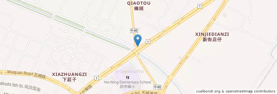 Mapa de ubicacion de 中油祝福站洗車 en Taiwan, Taichung, Qingshui District.