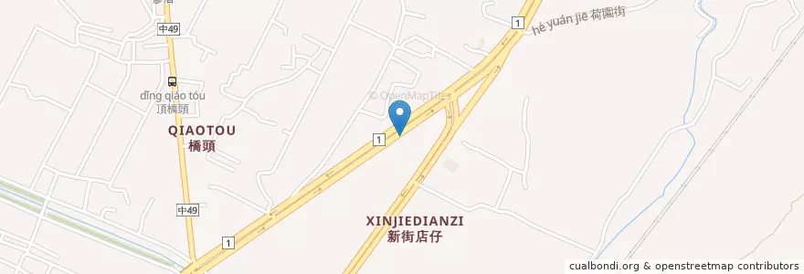 Mapa de ubicacion de 越南麵 en 臺灣, 臺中市, 清水區.