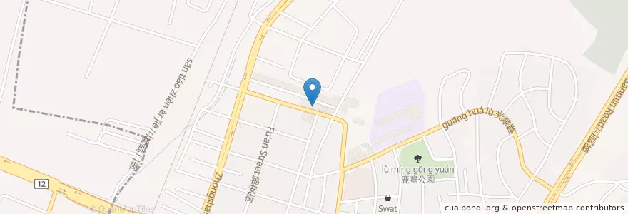 Mapa de ubicacion de 阿火獅鵝肉担 en 臺灣, 臺中市, 沙鹿區.