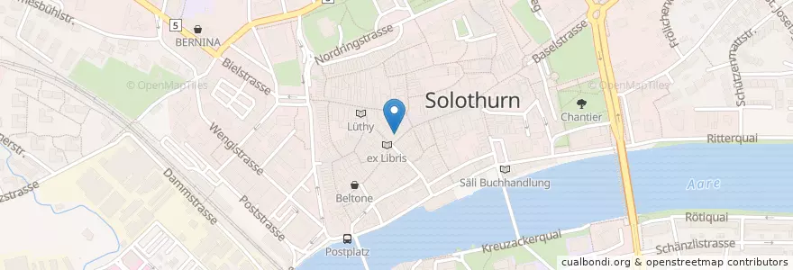 Mapa de ubicacion de Nette Toilette en سويسرا, Solothurn, Amtei Solothurn-Lebern, Bezirk Solothurn, Solothurn.