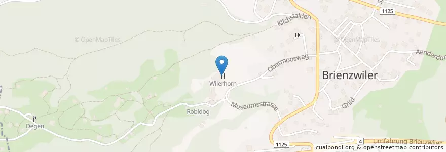 Mapa de ubicacion de Wilerhorn en Switzerland, Bern, Verwaltungsregion Oberland, Verwaltungskreis Interlaken-Oberhasli, Brienzwiler.