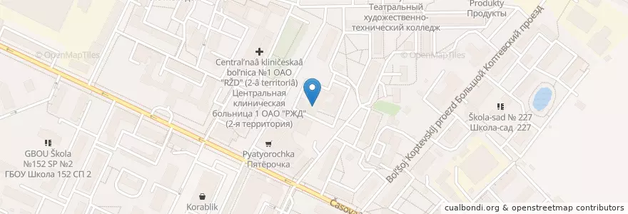 Mapa de ubicacion de Футбольная школа en 러시아, Центральный Федеральный Округ, Москва, Северный Административный Округ, Район Аэропорт.