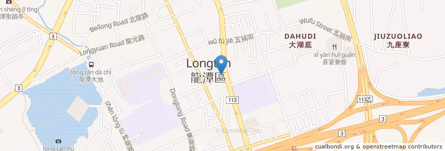 Mapa de ubicacion de 85度C中正店 en Taïwan, Taoyuan, 龍潭區.