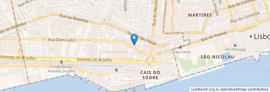 Mapa de ubicacion de Viagem en 葡萄牙, Área Metropolitana De Lisboa, Lisboa, Grande Lisboa, 里斯本, Misericórdia.