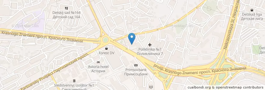 Mapa de ubicacion de Библиотека ТГМУ en 러시아, Дальневосточный Федеральный Округ, 프리모르스키 지방, Владивостокский Городской Округ.