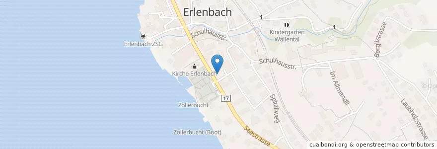 Mapa de ubicacion de Erlibacherhof en Schweiz, Zürich, Bezirk Meilen, Erlenbach (Zh).