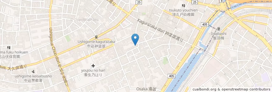 Mapa de ubicacion de バイヨン en Japonya, 東京都, 新宿区.