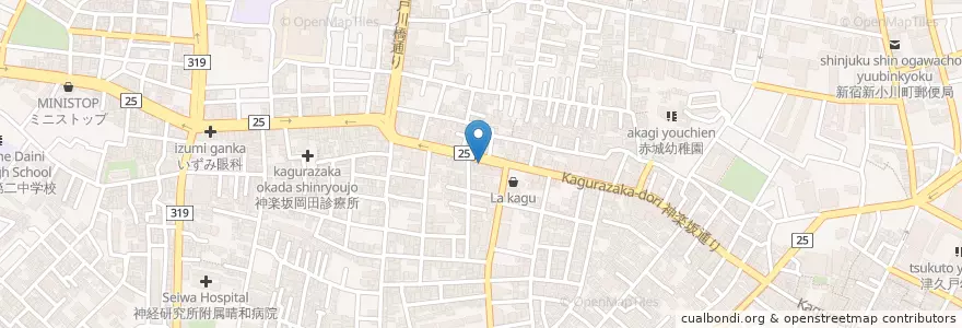 Mapa de ubicacion de すし茶屋 吟遊 en 日本, 東京都, 新宿区.