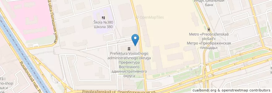 Mapa de ubicacion de Столовая en Russie, District Fédéral Central, Moscou, Восточный Административный Округ, Район Преображенское.