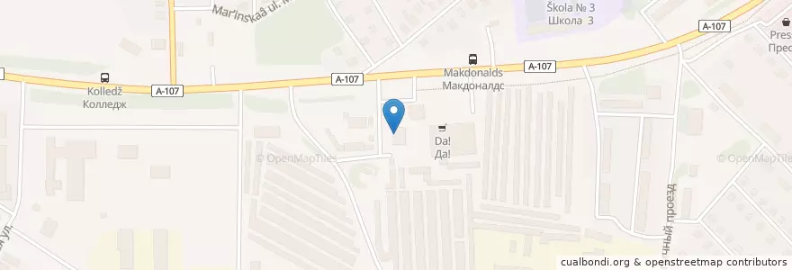 Mapa de ubicacion de Сбербанк en Rusland, Centraal Federaal District, Oblast Moskou, Раменский Городской Округ, Городской Округ Бронницы.