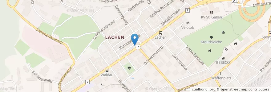 Mapa de ubicacion de Habibi en İsviçre, Sankt Gallen, Wahlkreis St. Gallen, St. Gallen.