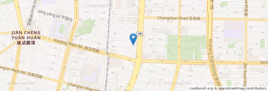 Mapa de ubicacion de 光點珈琲時光 en تایوان, 新北市, تایپه, 中山區.