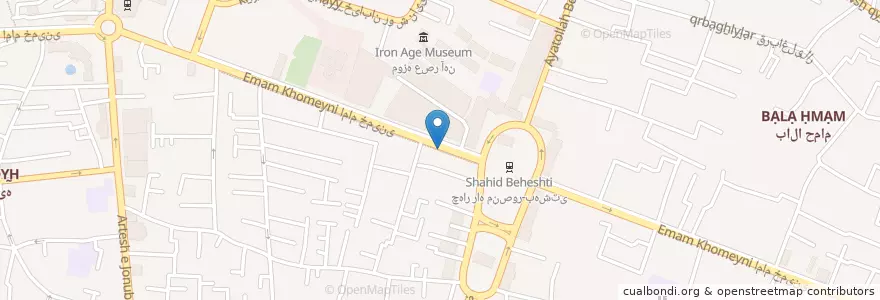 Mapa de ubicacion de همبرگر حسینی en إیران, أذربيجان الشرقية, شهرستان تبریز, بخش مرکزی شهرستان تبریز, تبریز.