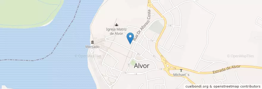 Mapa de ubicacion de Silmar en پرتغال, Algarve, Algarve, فارو, پرتیمانو, Alvor.