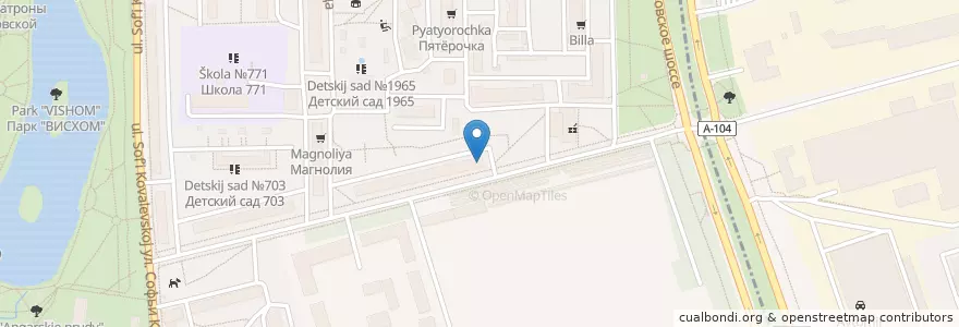 Mapa de ubicacion de Айна en Россия, Центральный Федеральный Округ, Москва, Северный Административный Округ.