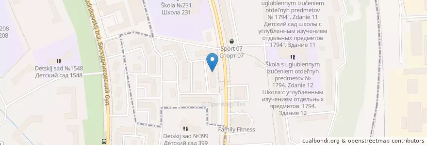 Mapa de ubicacion de ГорЗдрав en Russia, Central Federal District, Moscow, Northern Administrative Okrug, Beskudnikovsky District, Vostochnoye Degunino District.