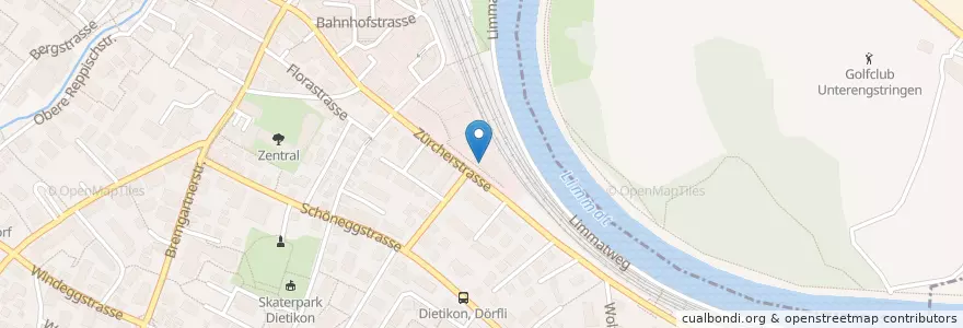 Mapa de ubicacion de Mensch im Bild en Switzerland, Zurich, Bezirk Dietikon, Dietikon.