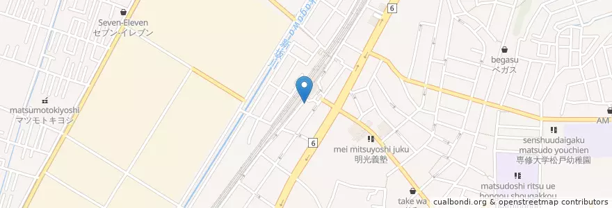 Mapa de ubicacion de マクドナルド en Japan, 千葉県, 松戸市.