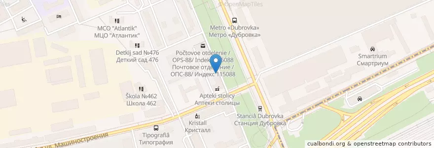 Mapa de ubicacion de Столички en Россия, Центральный Федеральный Округ, Москва, Юго-Восточный Административный Округ, Южнопортовый Район.
