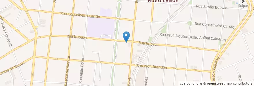Mapa de ubicacion de CCB Corleone en 브라질, 남부지방, 파라나, Região Geográfica Intermediária De Curitiba, Região Metropolitana De Curitiba, Microrregião De Curitiba, 쿠리치바.