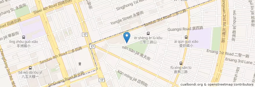 Mapa de ubicacion de 大手燒 en 台湾, 高雄市, 苓雅区.